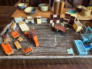 Vintage 1970s Arco Ind Ltd Dollhouse Furniture Lot MCM Plastic 29 Pieces